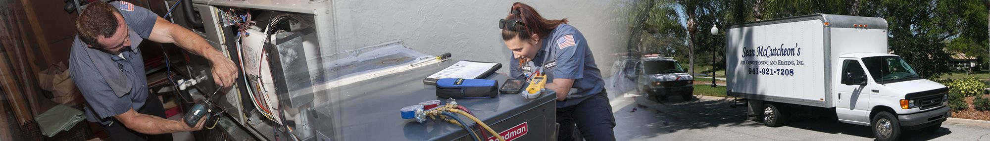 Sean McCutcheon's Air Conditioning Technician with Sarasota homeowners. 